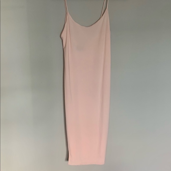 baby pink skin tight dress